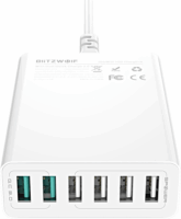 BlitzWolf BW-S15 Hálózati USB-A töltő - Fehér (60W)