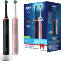 Oral-B Pro 3 3900N Elektromos fogkefe Duo Pack (2db) Fekete / Pink