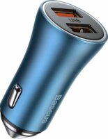 Baseus Golden Contactor Pro Dual Quick Charger Autós USB-A töltő - Kék (40W)