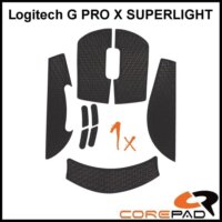 Corepad Logitech G PRO X SUPERLIGHT csúszásgátló védőborítás - Fekete