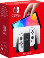 Nintendo NSH008 Switch OLED modell játék konzol - fehér-fekete