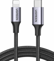 Ugreen 60759 USB-C apa 2.0 - Lightning apa Adat és töltőkábel - Fekete (1m)