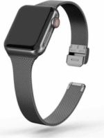 Mybandz Apple Watch S1/2/3/4/5/6/7 Csatos Milánói Fém szíj 38/40/41 mm - Fekete