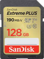 Sandisk Extreme Plus 128GB SDXC UHS-I Memóriakártya + Adapter