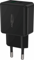 Ansmann HC218PD Hálózati USB-C / USB-A töltő - Fekete (20W)