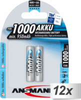 Ansmann NiMH Micro AAA 1000 mAh Újratölthető elem (12x2/csomag)