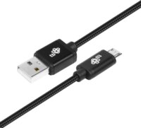 TB Micro USB-B - USB-A 2.0 Adat és töltő kábel - Fekete (1,5m)