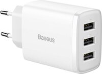 Baseus Compact Charger Hálózati USB-A töltő - Fehér (17W)