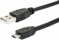 Delight 20327 USB-A apa - Micro USB apa 2.0 Adat és töltőkábel - Fekete (3m)