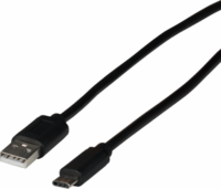 EFB EBUSBC-USB20AK.1 USB-A apa - USB-C apa 2.0 Adat és töltőkábel - Fekete (1m)