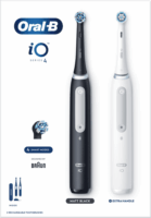 Oral-B iO Series 4 Duo Magnetikus Elektromos fogkefe - Fekete/Fehér