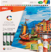 Deli Color Emotion 12ml akrilfesték készlet - 24 színű