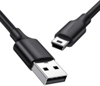 Ugreen US132 USB-A apa - Mini USB-B apa 2.0 Adat és töltőkábel - Fekete (1m)