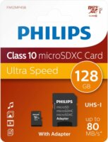 Philips 128GB Class10 microSDXC UHS-I Memóriakártya + Adapter