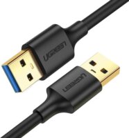 Ugreen US128 USB-A apa - USB-A apa 3.0 Adat és töltőkábel - Fekete (2m)