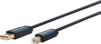 Clicktronic USB-A apa - USB-B apa 2.0 Nyomtató kábel - Fekete (1.8m)