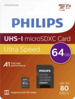Philips 64GB Class10 microSDHC UHS-I Memóriakártya + Adapter