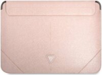 Guess Saffiano Triangle Logo 16" Notebook Sleeve - Rózsaszín