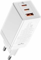 Baseus Travel Charger GaN3 Pro Quick USB-C / USB-A töltő - Fehér (65W)