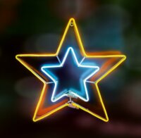 Somogyi Neon 3 Dupla LED-es csillag karácsonyi ablakdísz