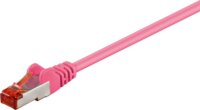 Goobay S/FTP CAT6 Patch kábel 50m - Magenta