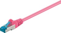 Goobay S/FTP CAT6a Patch kábel 0.25m - Magenta