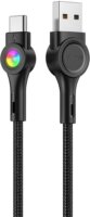 Vipfan Colorful X08 USB-A apa - USB-C apa 2.0 Adat és töltő kábel - Fekete (1.2m)