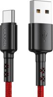 Vipfan X02 USB-A apa - USB-C apa 2.0 Töltő kábel - Piros (1.8m)