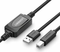 Ugreen US122 USB-A apa - USB-B apa 2.0 Aktív nyomtató kábel - Fekete (2m)