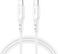 Vipfan P05 USB-C apa - USB-C apa 2.0 Adat és töltő kábel - Fehér (1m)