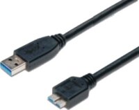 M-CAB 7001164 USB 3.0 mikroUSB-B kábel 1m - Fekete