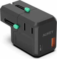 Aukey PA-TA06 Univerzális USB-A / USB-C Hálózati töltő - Fekete (18W)