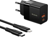 Mcdodo CH-1952 USB-A/USB-C Hálózati töltő - Fekete (20W)