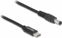 Delock 87977 USB-C apa - DC (5.5 x 2.1mm) apa Töltőkábel - Fekete (1.5m)