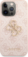 Guess 4G Metal Logo Apple iPhone 13 Pro Max Műanyag Tok - Pink