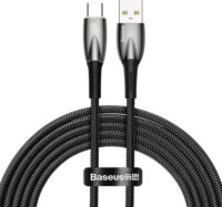 Baseus Glimmer Series USB-A apa - USB-C apa Adat és töltőkábel - Fekete (2m)