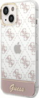 Guess Peony Glitter Script Logo Apple iPhone 14 Plus Szilikon Tok - Rózsaszín