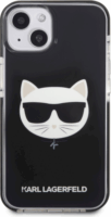 Karl Lagerfeld Choupette Head Apple iPhone 13 Szilikon Tok - Fekete/Mintás