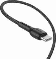 Recci RTC-N16CB USB-A apa - USB Type-C apa Adat és töltő kábel - Fekete (1m)