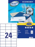Avery Europe 64,6 x 33,8 mm Etikett tintasugaras és lézer nyomtatóhoz (2400 címke / csomag)