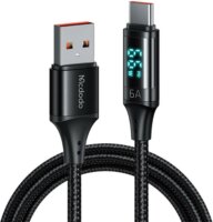 Mcdodo CA-1080 USB-A apa - USB-C apa 2.0 Adat és töltőkábel - Fekete (1.2m)