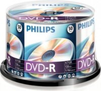 Philips DVD-R Egyszer Írható DVD Lemez Hengerdoboz (50db/cs)