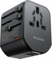 Mcdodo CP-3471 USB-C / 2x USB-A Hálózati utazó töltő - Fekete (20W)