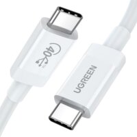 Ugreen US506 USB-C apa - USB-C apa 4.0 Adat és töltő kábel - Fehér (0.8m)