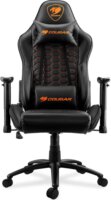 Cougar Outrider Black Műbőr Gamer szék - Fekete/Narancssárga