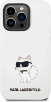 Karl Lagerfeld Liquid Choupette NFT Apple iPhone 14 Pro Max Szilikon Tok - Fehér/Mintás