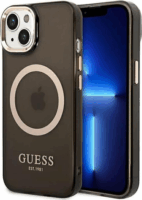 Guess Gold Outline MagSafe Apple iPhone 14 Tok - Fekete/Áttetsző