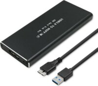Qoltec 51854 M.2 USB 3.0 Külső SSD ház - Fekete