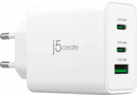 j5create JUP3365E-EN 1x USB-A / 2x USB-C Hálózati töltő - Fehér (65W)