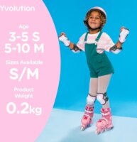 Yvolution Gyermek kerékpár bicikli térdvédő és könyökvédő szett - Pink